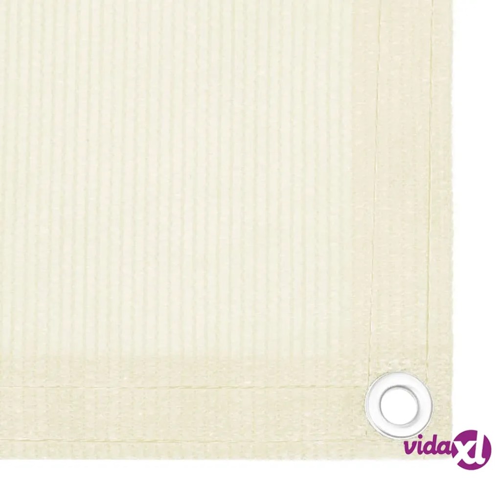 vidaXL Schermo Frangivista per Balcone Crema 120x600 cm in HDPE