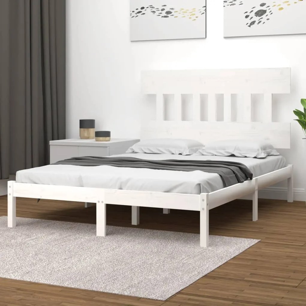 Giroletto Bianco İn Legno Massello 140x200 Cm /