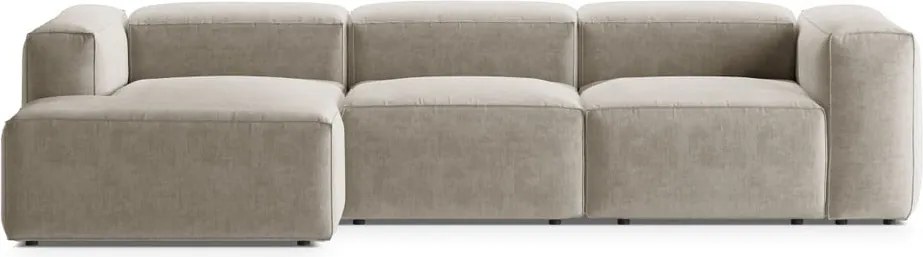 Divano angolare beige (con penisola a sinistra/con chaise lounge) Bergamo – Cosmopolitan Design