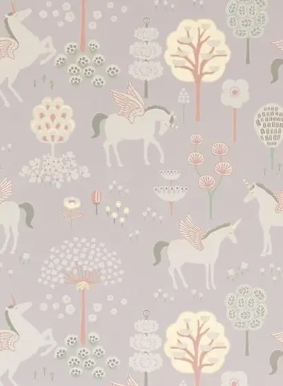 Majvillan Carta da parati True Unicorns - Lilac