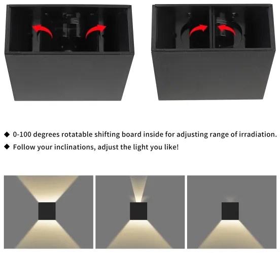 Brilagi - LED Applique da esterno DOUBLERAY LED/4W/230V nero IP65