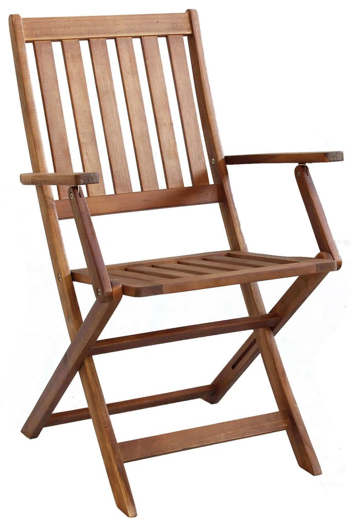 DRESDA - poltrona da giardino pieghevole in legno massiccio di acacia