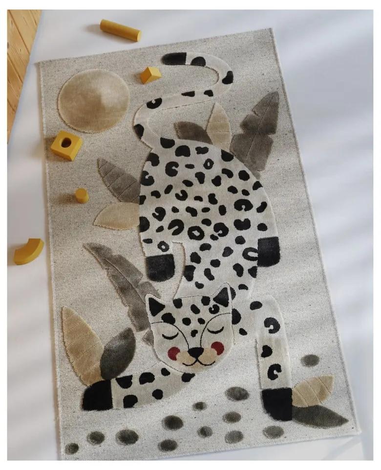 Tappeto beige per bambini 80x125 cm Little Jaguar - Nattiot