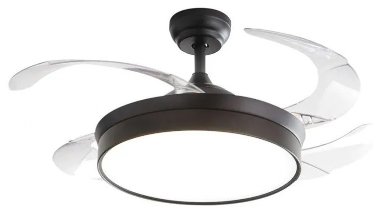 Mini Open + ventilatore ventilatore con struttura in metallo. nero opaco
