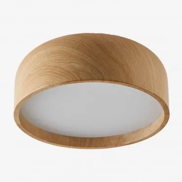 Plafoniera Da Soffitto In Ferro Glatzer Marrone Legno Naturale - Sklum