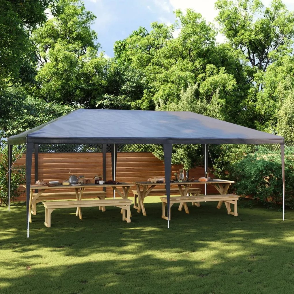 Gazebo Professionale 4x6 M Antracite 90 G/m² /