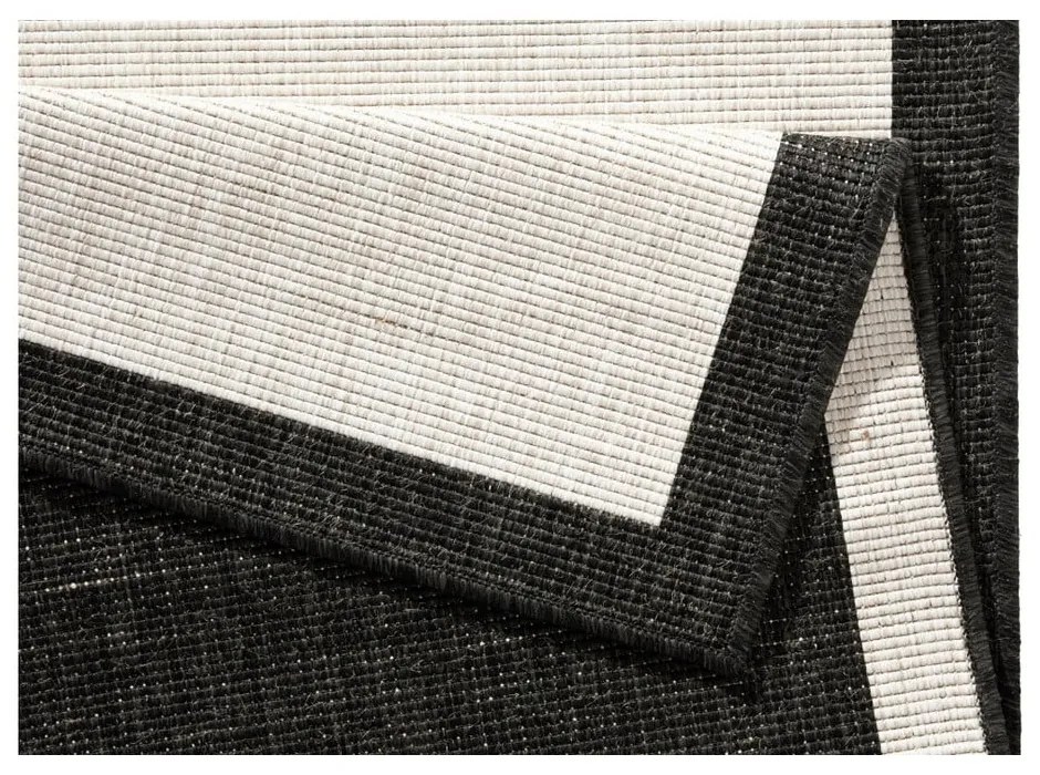 Tappeto da esterno nero e crema , 80 x 250 cm Panama - NORTHRUGS