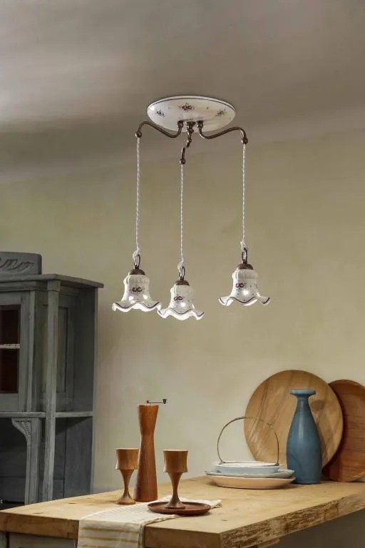 Ferroluce Classic Chieti  3 light suspension  C202