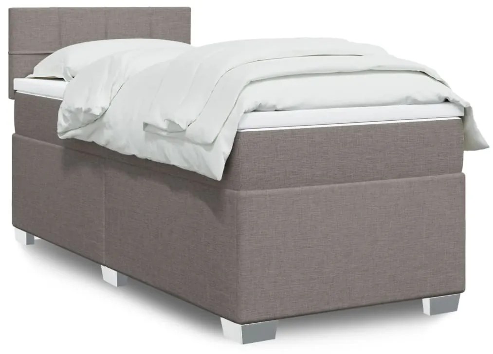 Giroletto A Molle Con Materasso Tortora 90x190 Cm İn Tessuto /