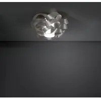 Plafoniera Moderna 1 Luce Cloud D40 In Polilux Silver Made In Italy