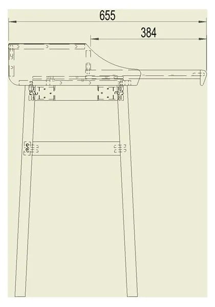 Tavolo da lavoro con piano estraibile , larghezza 115 cm Carteret - Woodman