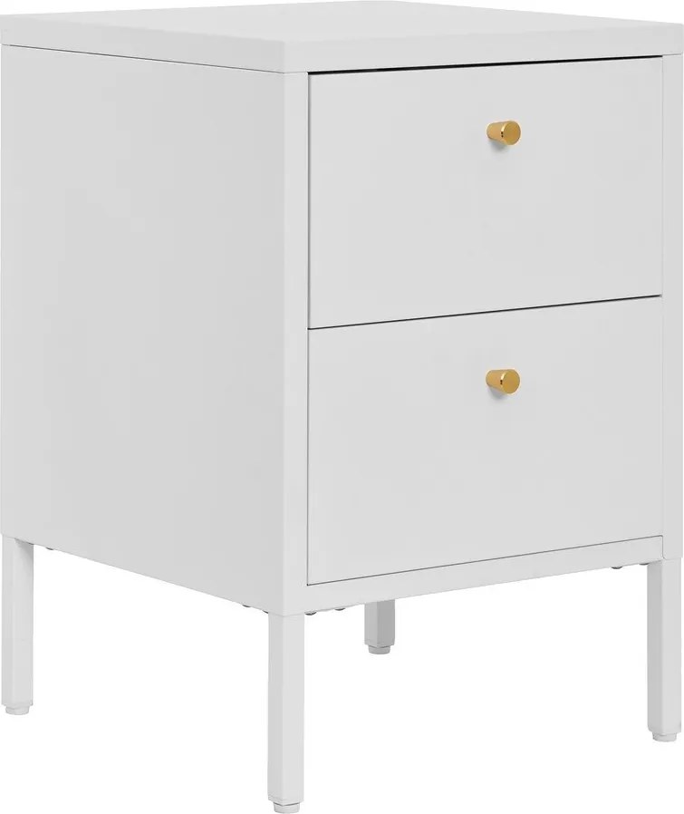 Comodino in metallo bianco Dalby - House Nordic