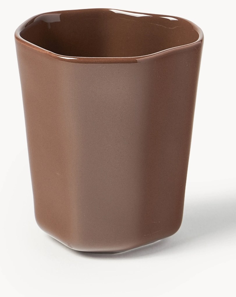 Set di 4 tazzine da caffè in porcellana dalla forma organica Joana