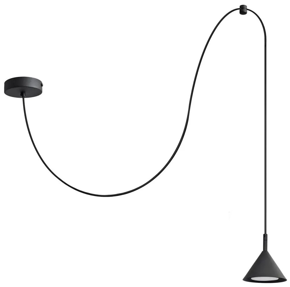Lampadario a sospensione con filo ETNA LONG 1xGX53/15W/230V nero