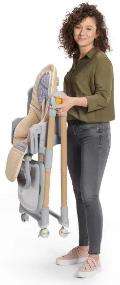 KINDERKRAFT - Sedia da pranzo per bambini 2in1 LASTREE grigia