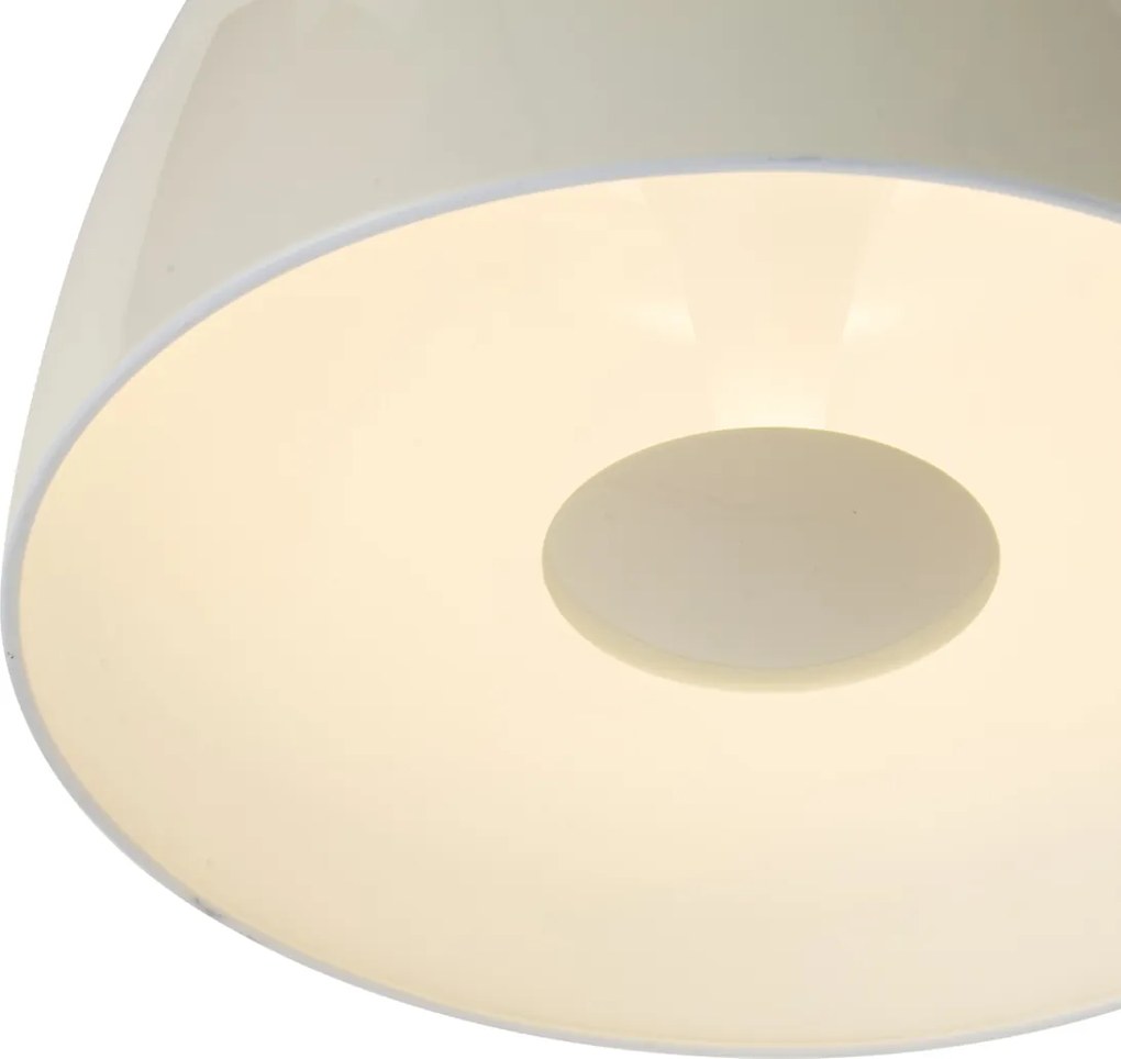 Plafoniera retrò beige con interno bianco e LED dimmerabile a 3 fasi - Vera