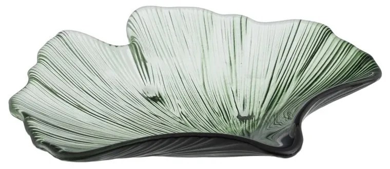 Vassoio decorativo in vetro 16x17 cm Gingko - Ixia