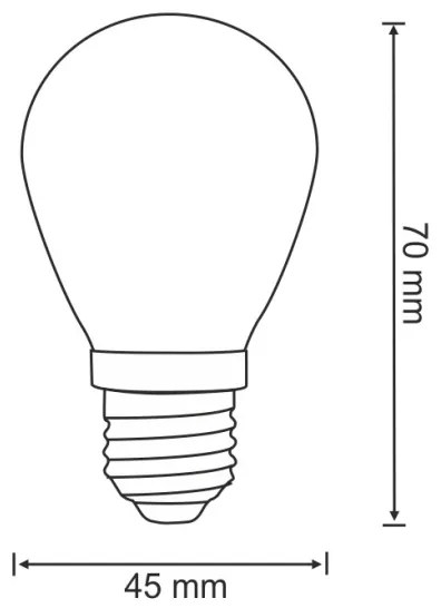 SET 2x Lampadina LED PARTY E27/0,5W/36V 2200K