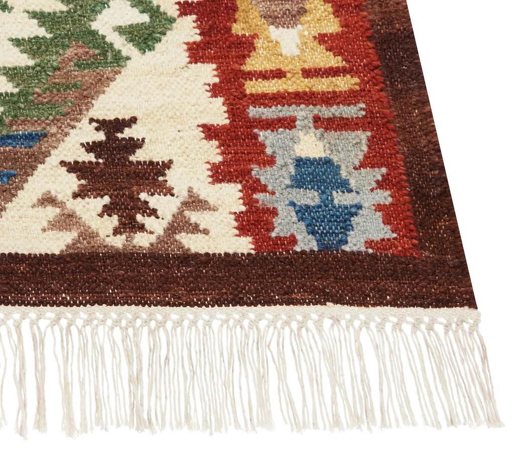 Tappeto kilim lana multicolore 200 x 300 cm JRVESH 