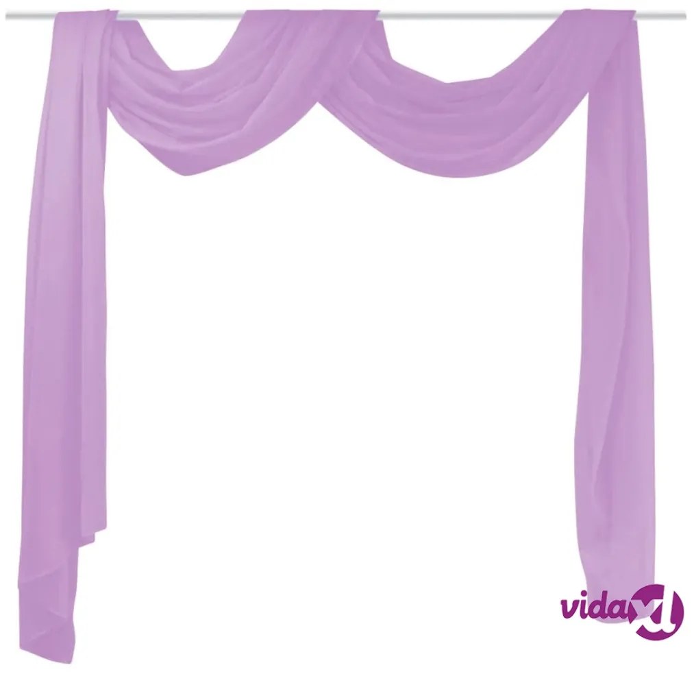 vidaXL Drappo per Tende in Voile 140x600 cm Lilla