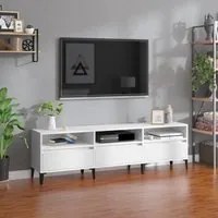 Mobile Porta TV Bianco 150x30x44,5 cm in Legno Multistrato 831917