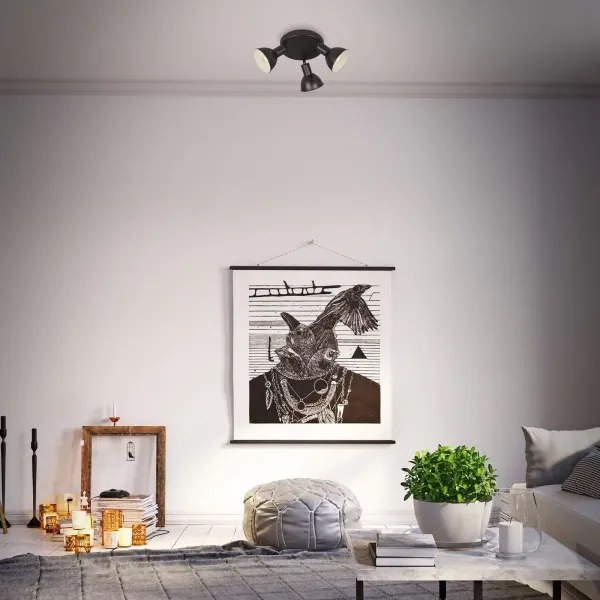 Briloner 2674-035 - Faretto RETRO 3xE14/25W/230V nero