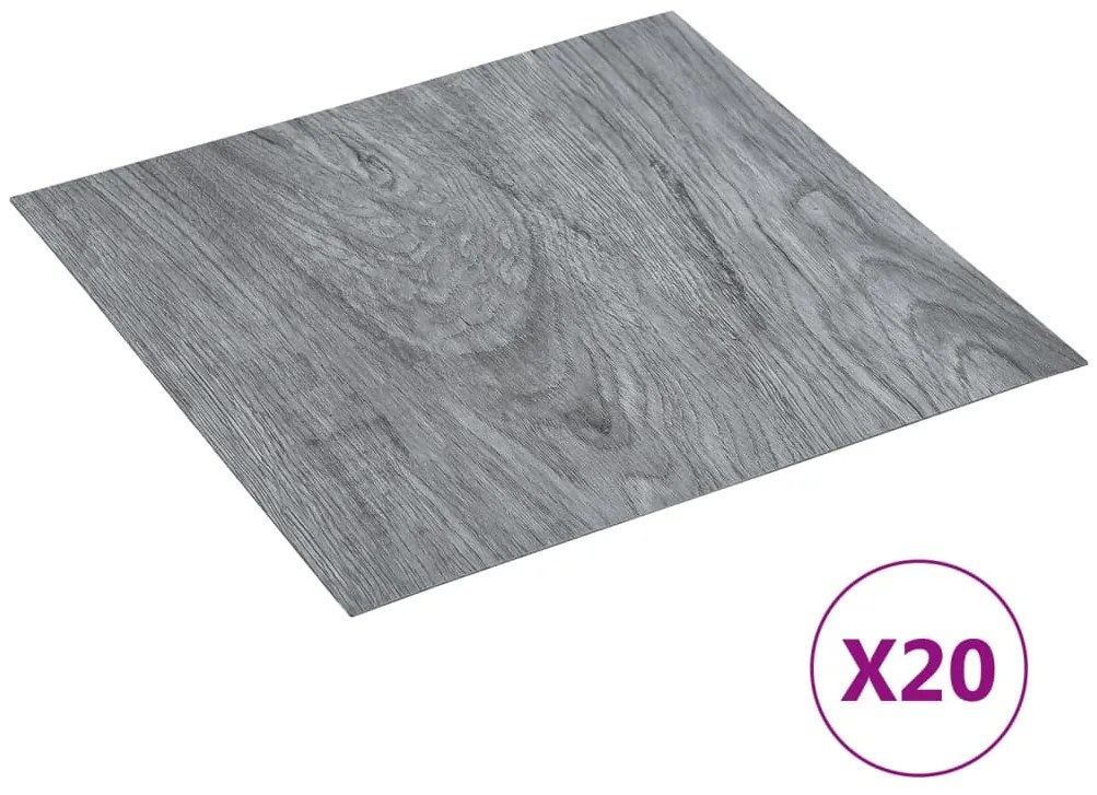 Listoni Pavimenti Adesivi 20 Pz İn Pvc 1,86 M² Grigio Chiaro /