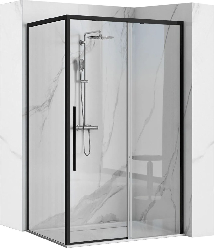 Cabina doccia SOLAR BLACK MAT 120x90