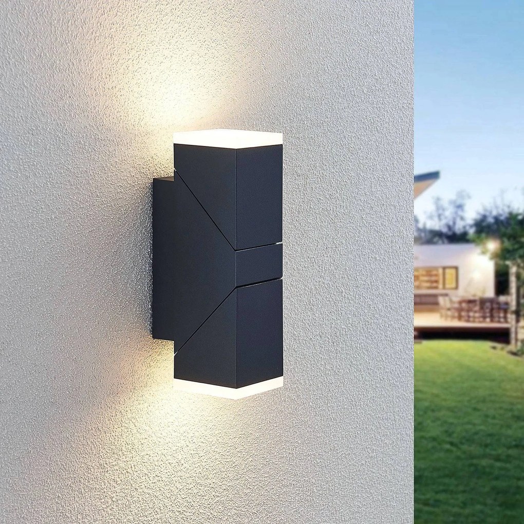 Applique da esterni a LED Sally Lindby, Nero, Alluminio, Moderno, Applique LED da esterni