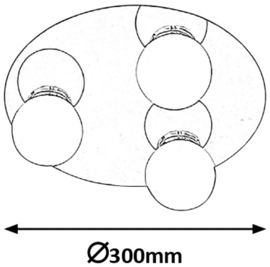 Rabalux 2113 - Plafoniera da bagno BECCA 3xG9/28W/230V IP44