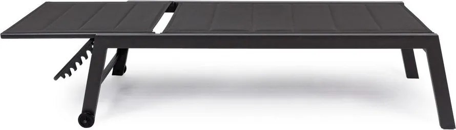 Sdraio da giardino color antracite in metallo regolabile Hilde – Bizzotto