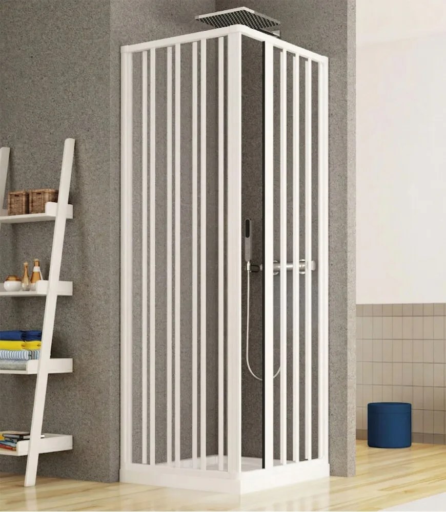 Box Doccia PVC 2 lati apertura angolare centrale 65x65 cm