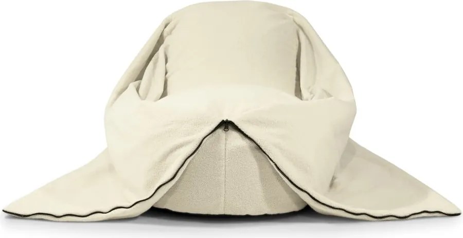 Pouf a sacco per bambini marrone con rivestimento in bouclé Cocoon 120 – SLOWDOWN