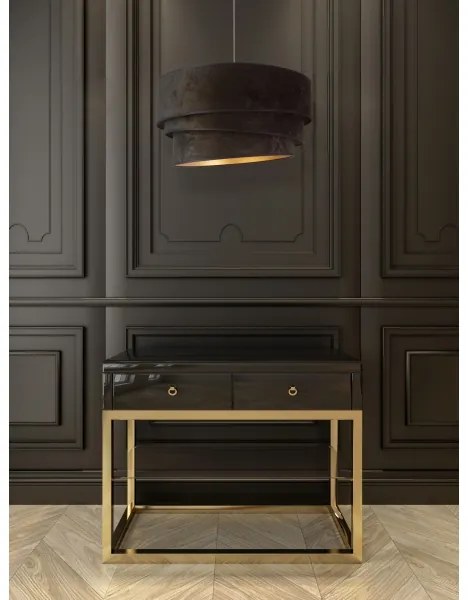 Duolla - Lampadario a sospensione con filo DEVON 1xE27/40W/230V diametro 45 cm nero/oro