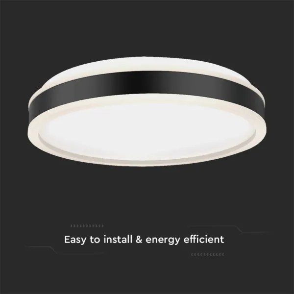 Plafoniera LED LED/18W/230V 4000K diametro 35 cm nero
