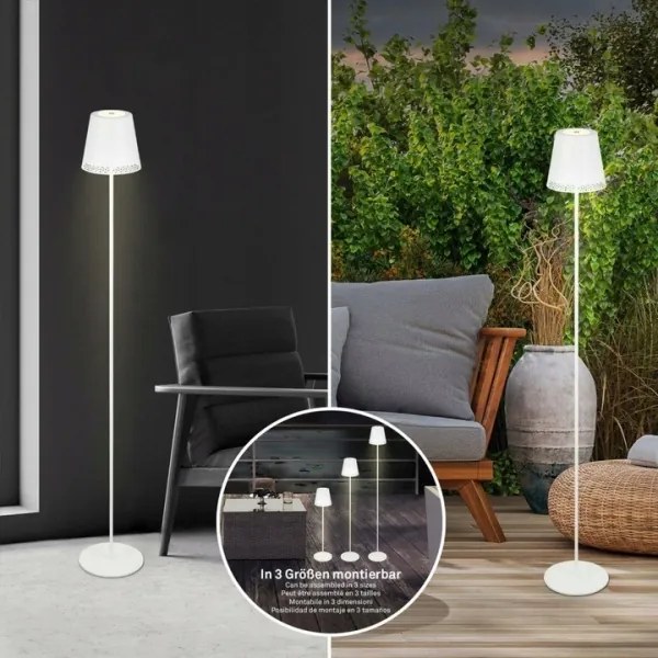 Briloner 1438016 - Lampada da terra touch LED dimmerabile LED/3,5W/5V 3000K 130 cm bianco