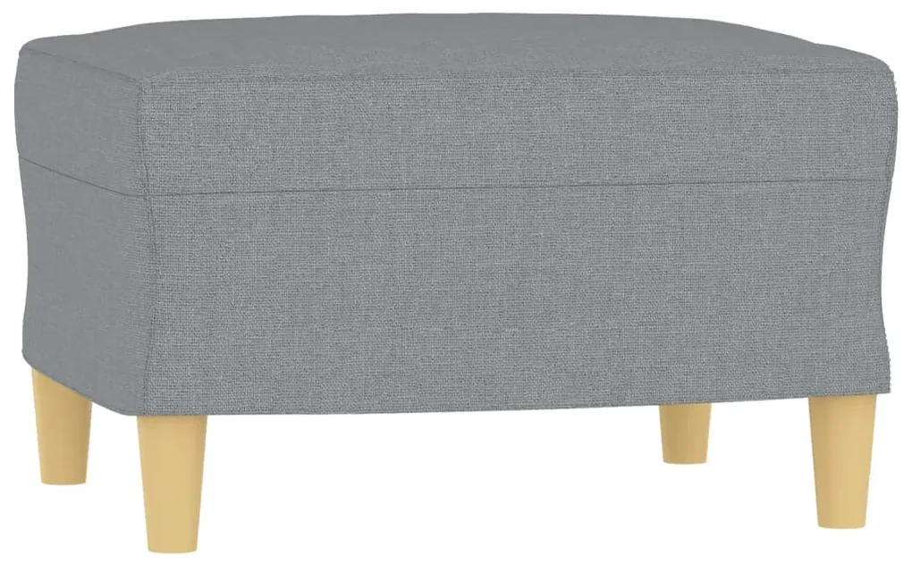 Set divani 3 pz con cuscini grigio chiaro in tessuto