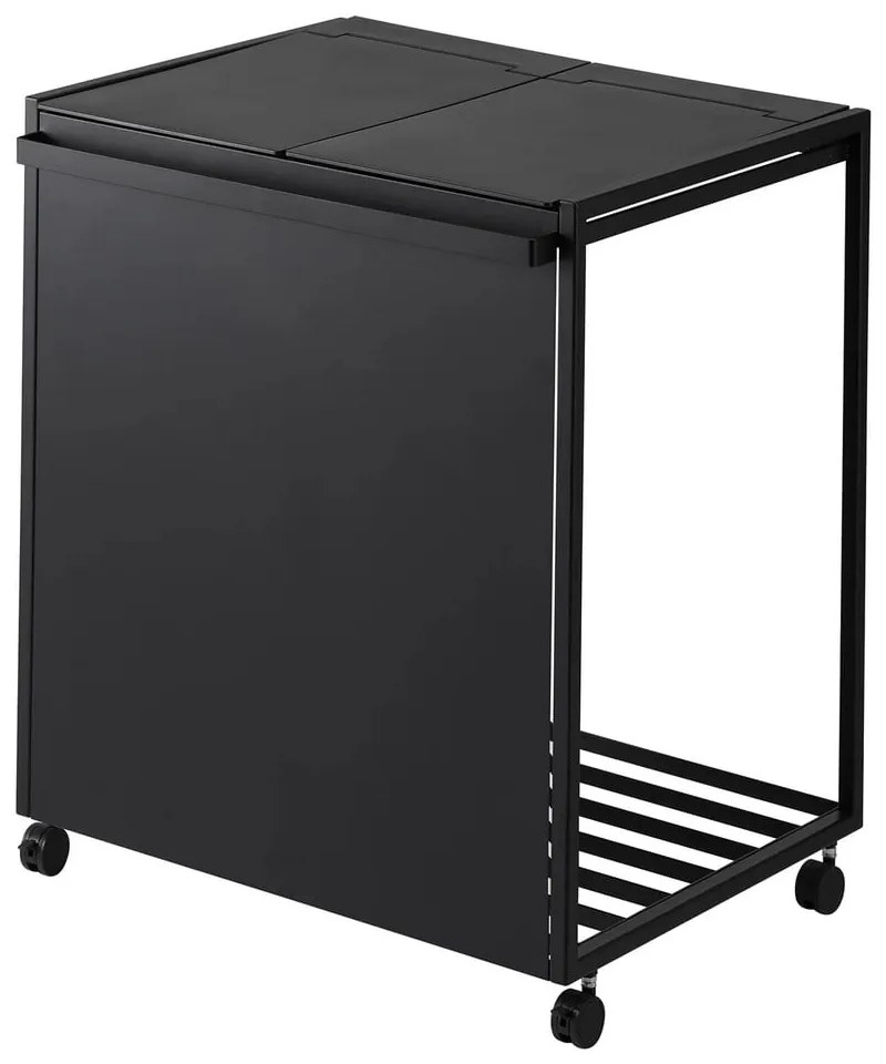 Bidone nero in metallo per rifiuti differenziati Tower - YAMAZAKI