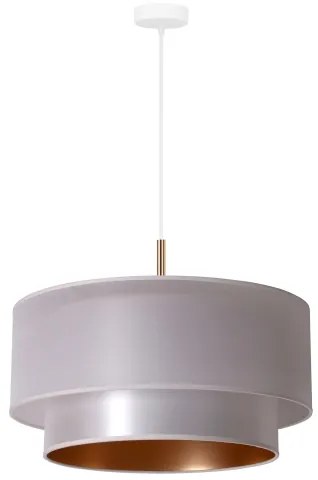 Duolla - Lampadario a sospensione con filo NANTES 1xE27/15W/230V diametro 45 cm argento/rame