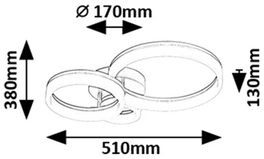 Rabalux 71382 - Plafoniera LED dimmerabile ELLINOR LED/40W/230V