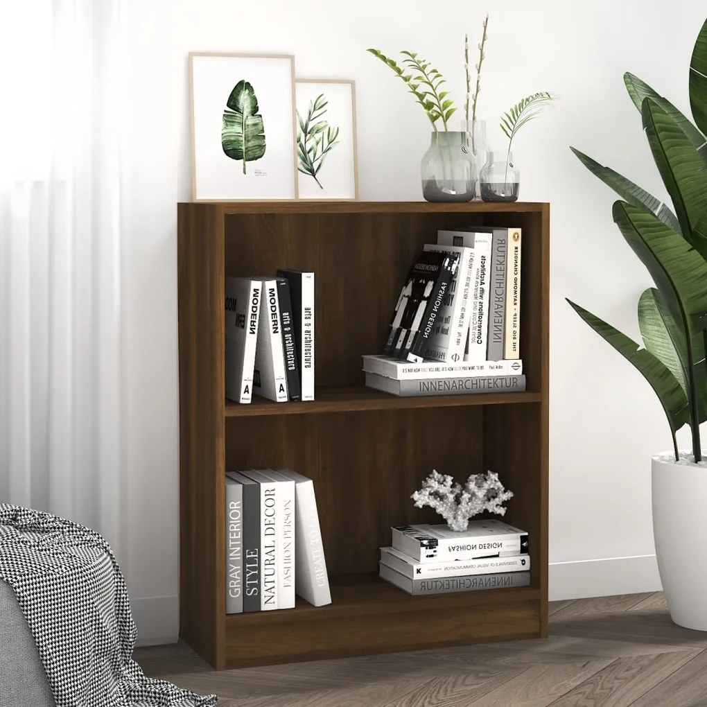 Libreria Rovere Marrone 60x24x76 Cm İn Legno Multistrato /