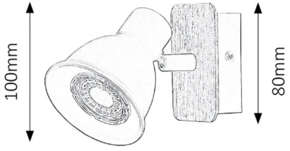 Rabalux 5902 - Faretto da parete MAC 1xGU10/15W/230V