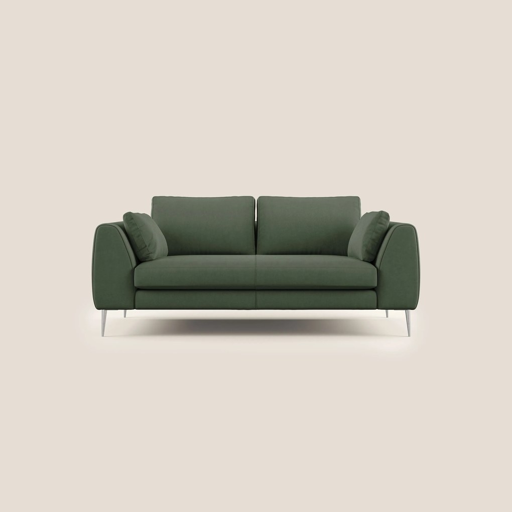 Plano divano moderno in microfibra tecnica smacchiabile T11 verde