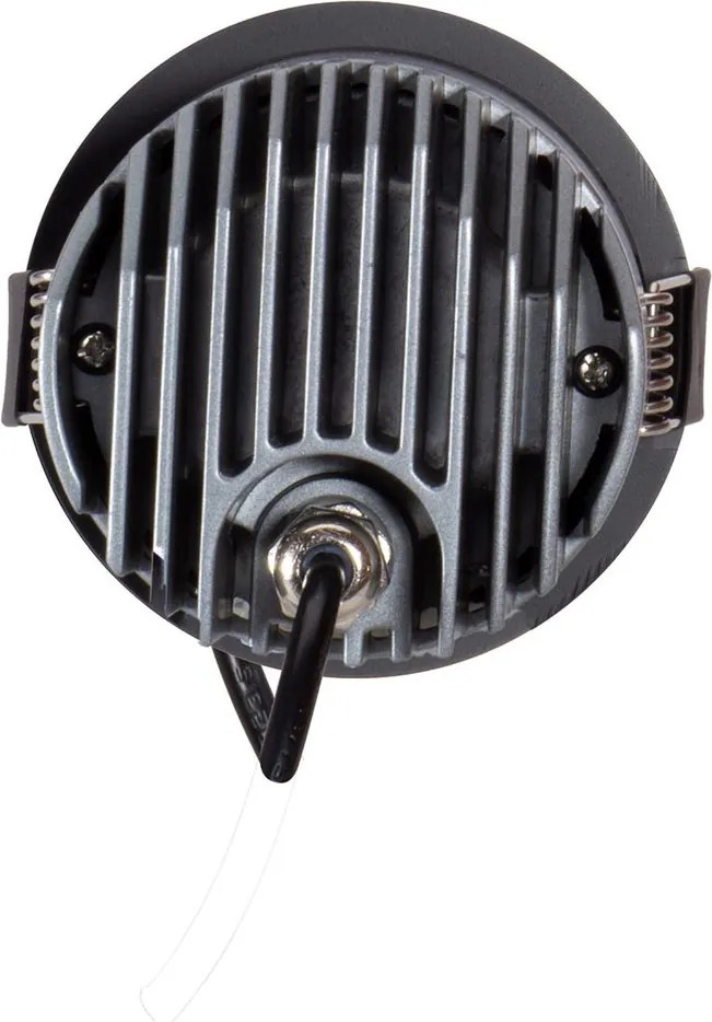 Faro LED da Incasso 10W Nero Ø65mm IP65 CCT UGR19 con driver Philips Colore Bianco Variabile CCT