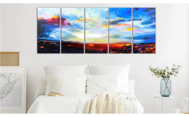 Quadro Colourful Sky (5 Parts) Narrow