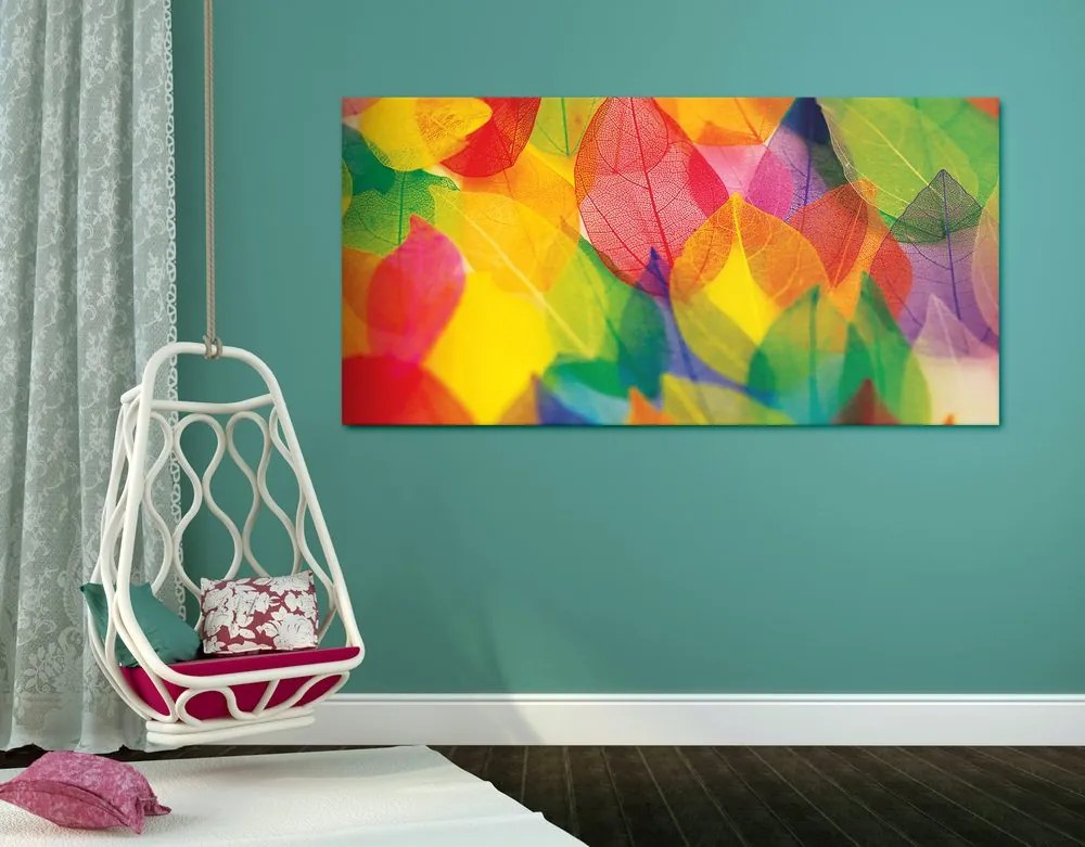 Quadro su tela – Foglie in colori autunnali