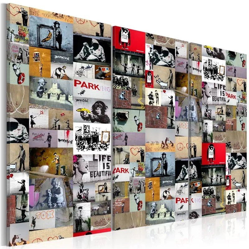 Quadro Art of Collage Banksy III