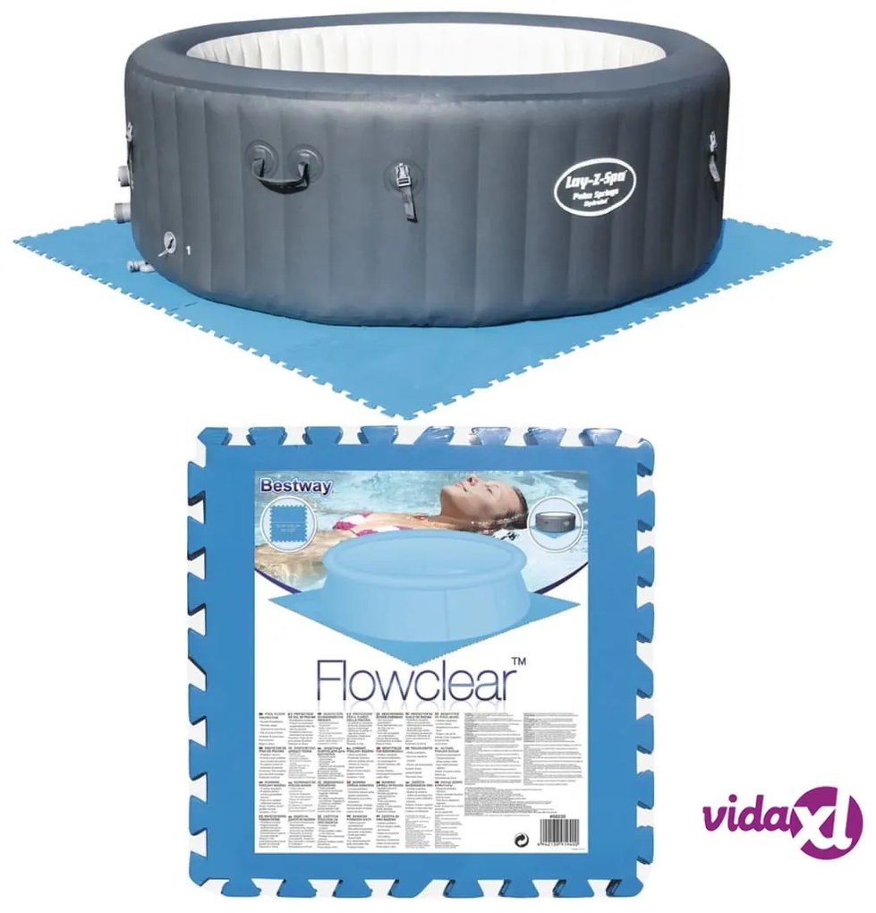 Bestway Protezioni per Pavimenti di Piscine 8 pz Blu 58220