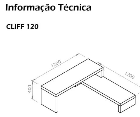 Tavolo TV Bianco Variabile Noce Cliff - TemaHome
