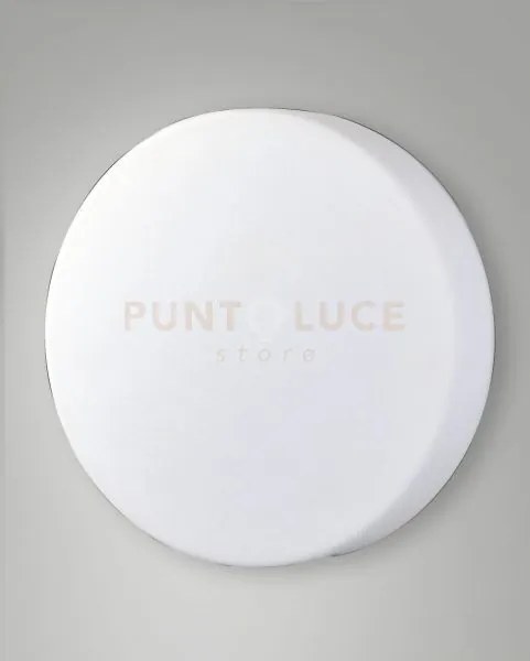 Graff plafoniera bianca d.40cm in metallo e vetro 1 luce attacco e27